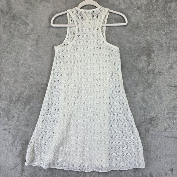 Denim & Supply Ralph Lauren Dress Womens Medium White Crochet Racerback Lined - Picture 11 of 11